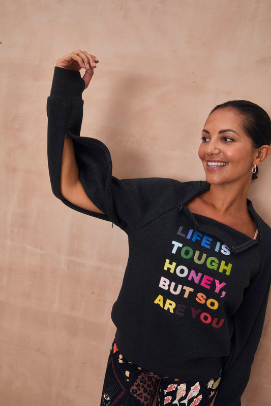 The chemotherapy and dialysis crewneck that actually works for ports, PICC lines and treatment access