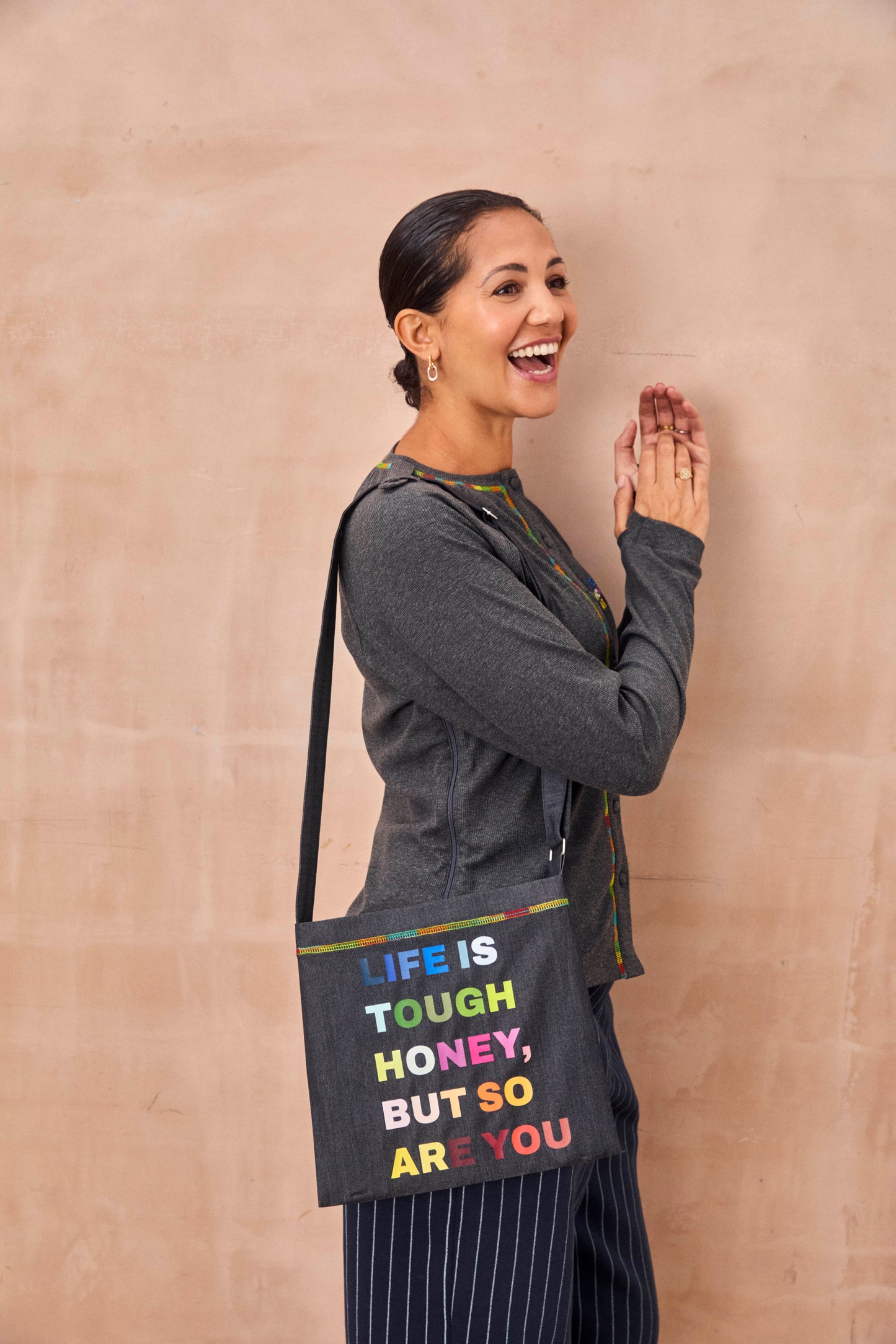 Charcoal Life Is Tough Honey T-Shirt